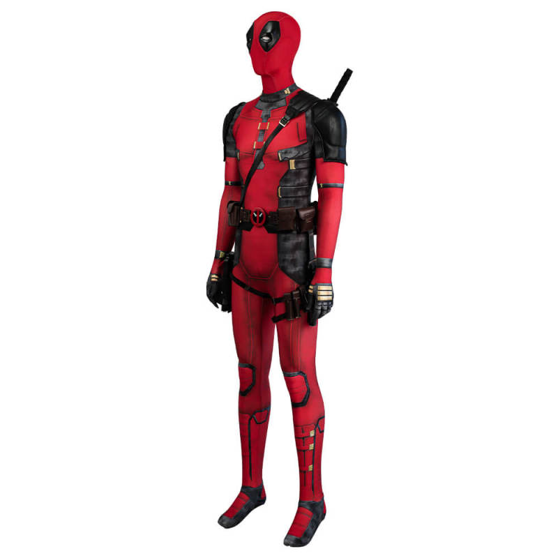 Takerlama Deadpool & Wolverine Wade Wilson Cosplay Costume Deadpool Printed Jumpsuit