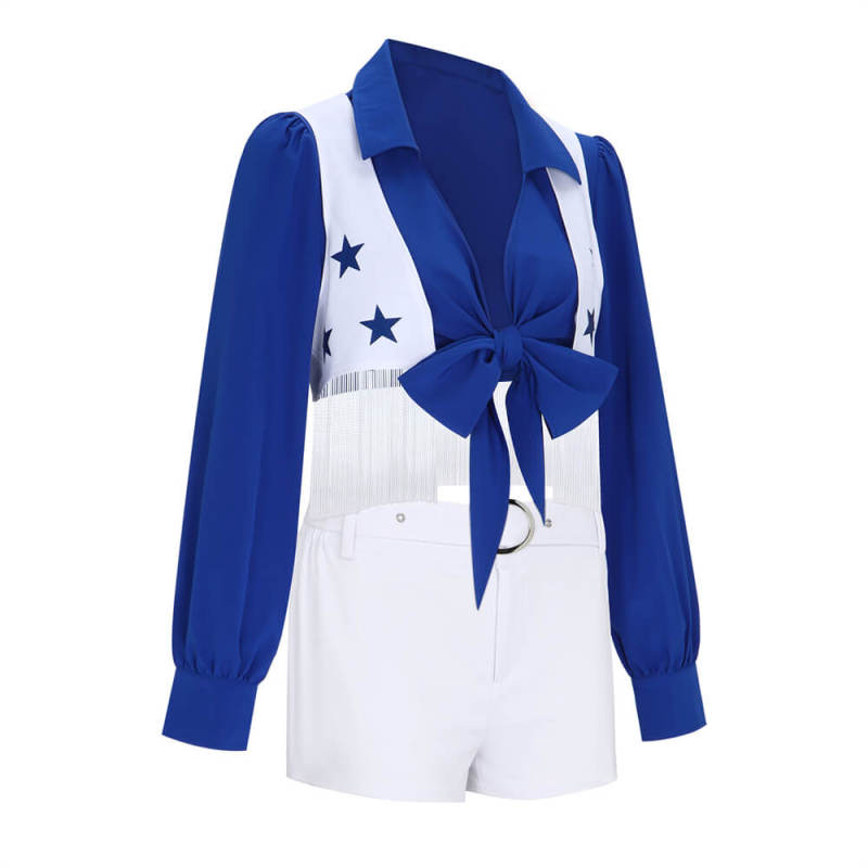 Takerlama Dallas Cowboys Cheerleader Uniform Women Team Cosplay Costume
