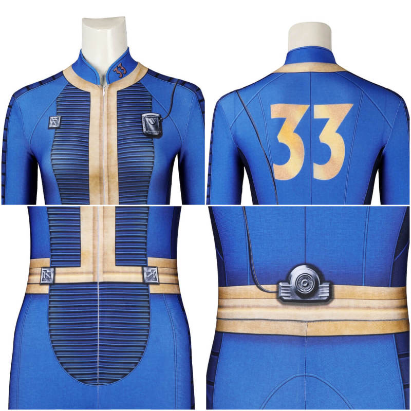 Fallout Vault 33 Lucy Cosplay Costume Women's Jumpsuit Takerlama