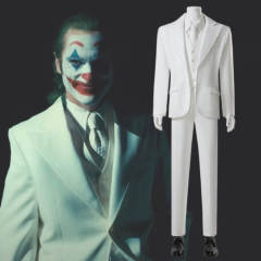 Joker Folie à Deux Joker Cosplay Costume Arthur Fleck White Suit Takerlama