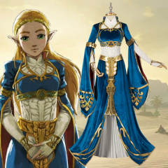 Princess Zelda Dress The Legend of Zelda Breath of the Wild Cosplay Costume Takerlama