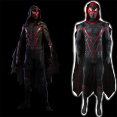 Takerlama Spider-Man 2 PS5 Shadow-Spider Suit Game Superhero Miles Morales Cosplay Costume For Men Kids