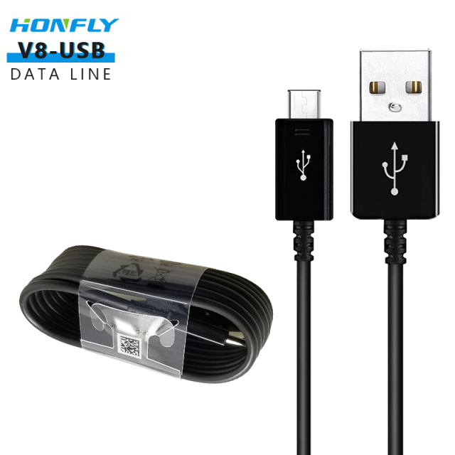 Honfly Wholesale hight quality v8 data cables for Samsung Galaxy S6 usb Cable 1M 1.2M 1.5M 2A Fast Charge Data Line