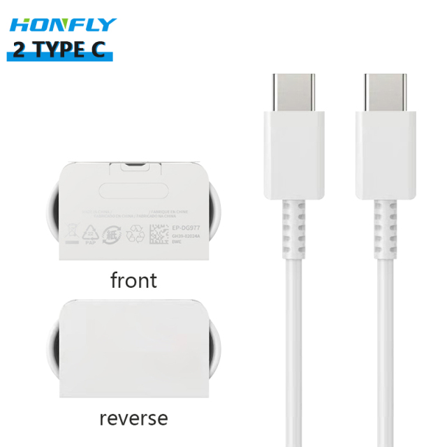 Honfly Wholesale price EP-DG977 type c to type c data cables for samsung galaxy Note10 type-c Cable fast charging