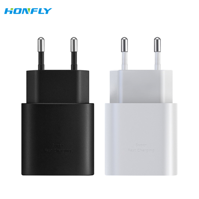 Honfly mobile phone charger 25W PD Quick charge for samsung Note 10 fast charger for Samsung TA800 charger charging cable type c
