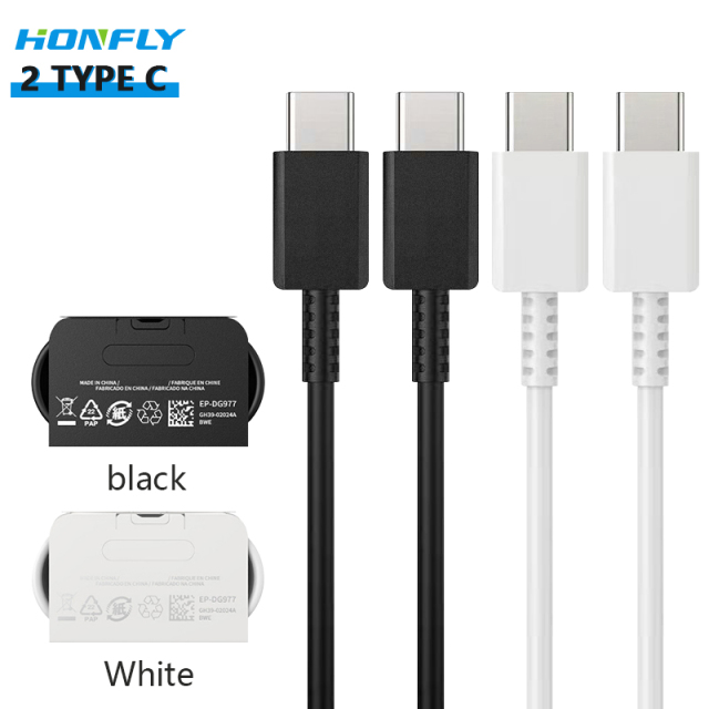 Honfly Wholesale price EP-DG977 type c to type c data cables for samsung galaxy Note10 type-c Cable fast charging