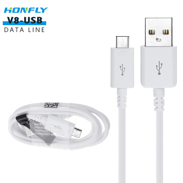 Honfly Wholesale hight quality v8 data cables for Samsung Galaxy S6 usb Cable 1M 1.2M 1.5M 2A Fast Charge Data Line