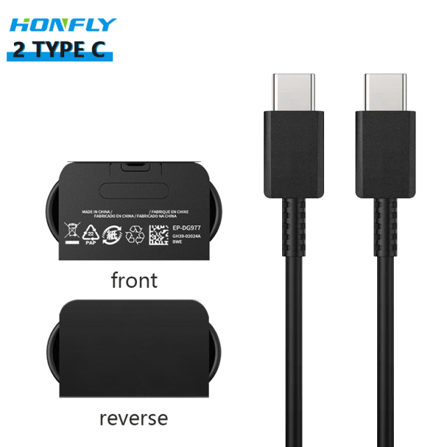 Honfly Wholesale price EP-DG977 type c to type c data cables for samsung galaxy Note10 type-c Cable fast charging