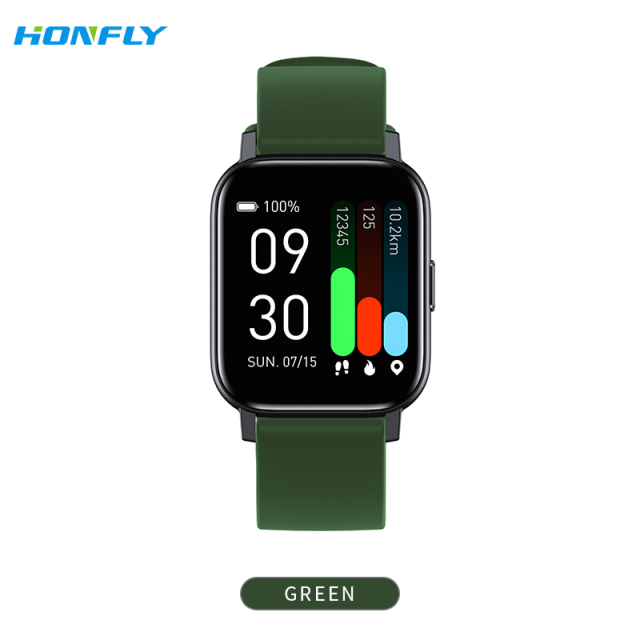 Honfly Gts1 heart rate blood oxygen pressure temperature breathing training sleep monitor IP68 temperature sports smart watch