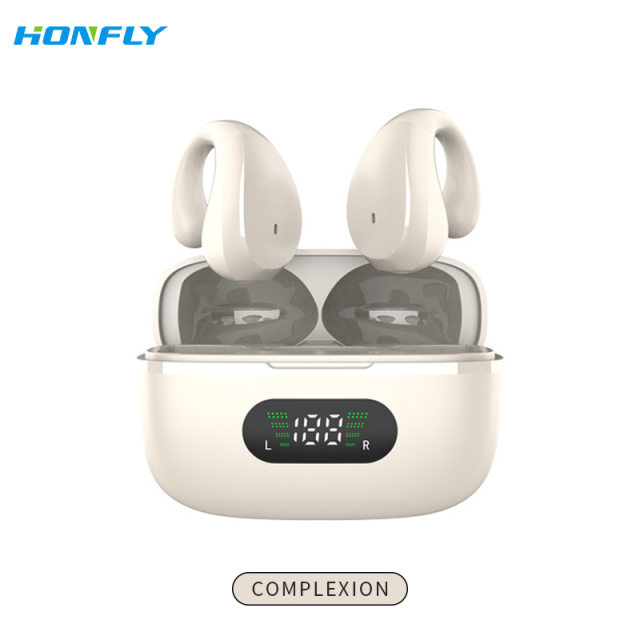 Honfly R12 ear clip bluetooth headset super long battery life 5.3 low power consumption noise reduction bone conduction headset