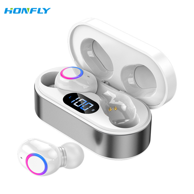 Honfly F12 wireless Bluetooth smart earphones TWS metal shell sports earphones touch noise reduction true wireless stereo