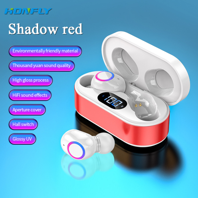 Honfly F12 wireless Bluetooth smart earphones TWS metal shell sports earphones touch noise reduction true wireless stereo