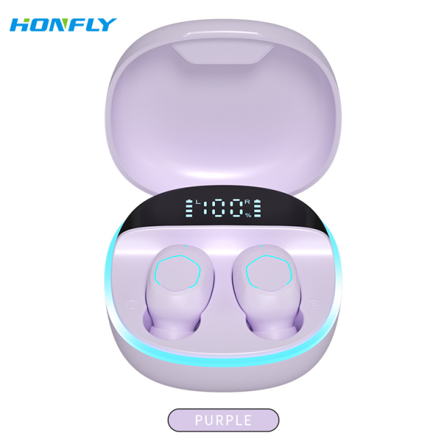 Honfly M13 Bluetooth headset TWS wireless headset in-ear noise reduction digital display mini 5.2 Bluetooth chip