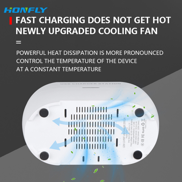 Honfly New multi-port mobile phone charger 120W-160W 30 port 5V2A fast intelligent identification porous usb multi charger