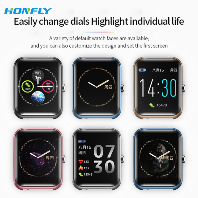Honfly S20 girls smart bracelet reminds to take pictures, step counting, heart rate, sleep monitoring, Bluetooth sports men's smart watch
