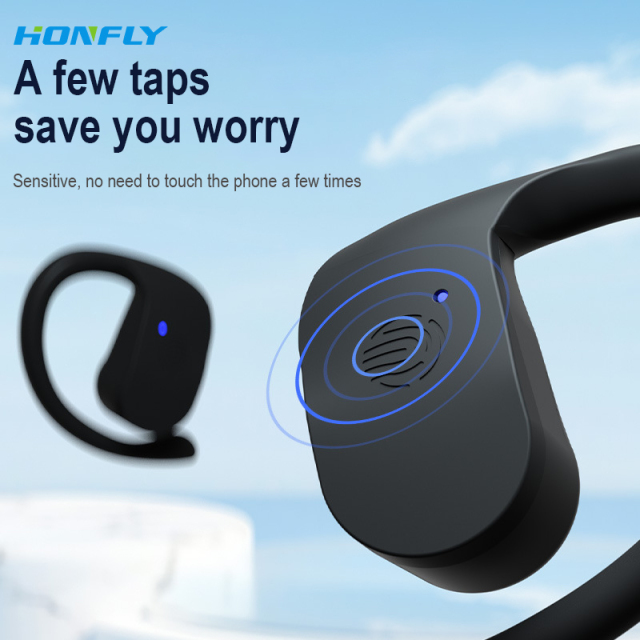 Honfly New noise-cancelling S8 Bluetooth headset, ultra-long battery life, over-the-ear running waterproof sports Bluetooth headset