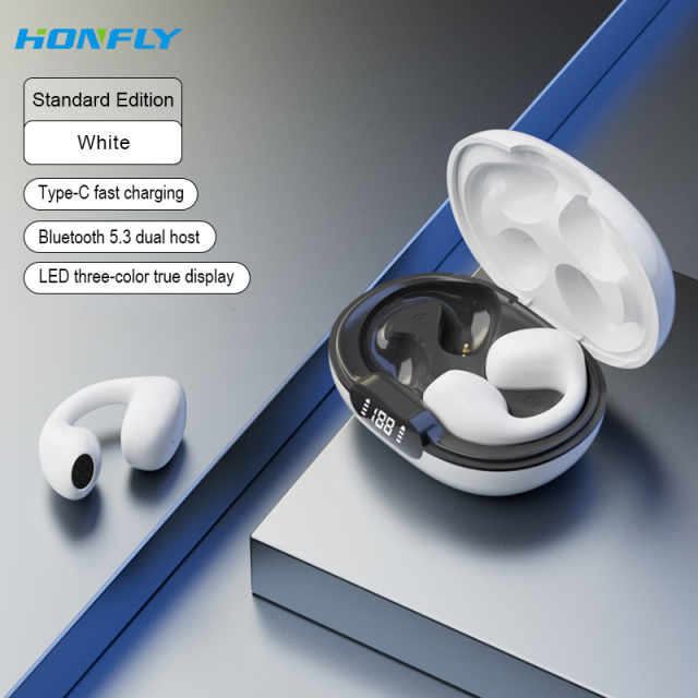 Honfly The new S5 bone conduction wireless Bluetooth headset does not enter the ear, is painless and wears long-lasting headphones wholesale.