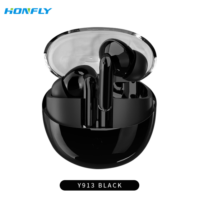 Honfly New Y913 Private Model Noise Canceling bluetooth headset Semi-in-Ear No Pain for Long-term Wearing True Wireless Headphones Wholesale