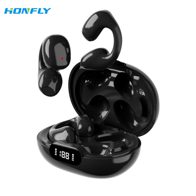 Honfly The new S5 bone conduction wireless Bluetooth headset does not enter the ear, is painless and wears long-lasting headphones wholesale.