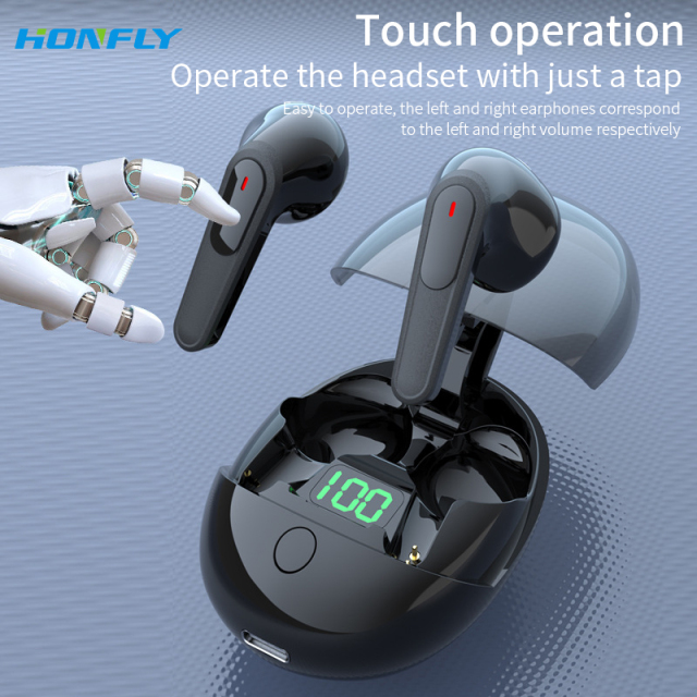 Honfly New 5.3 smart digital display Pro one in-ear tws bilateral stereo long-life Bluetooth headset