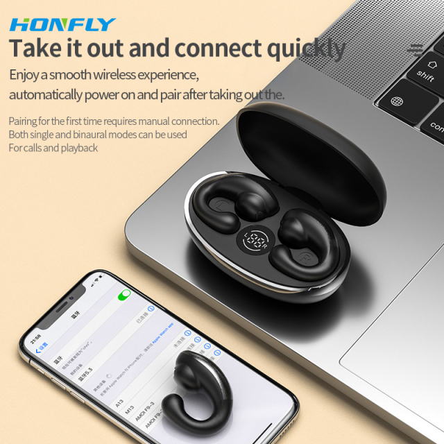 Honfly New hot selling non-in-ear clip-on bone conduction M7 wireless Bluetooth headset factory wholesale