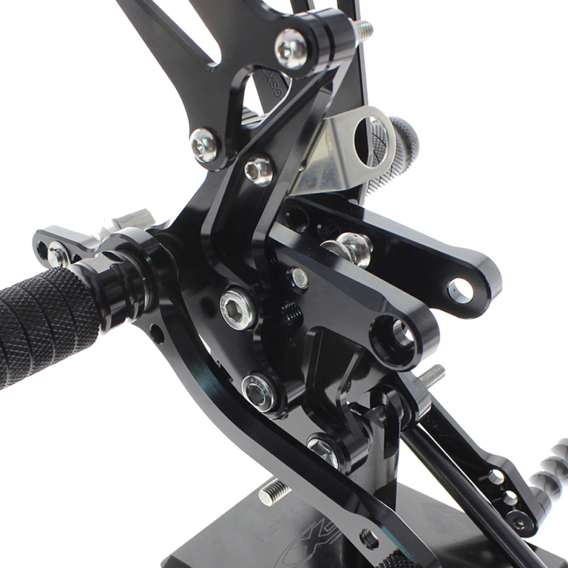 FXCNC Rearset Foot Pegs--For GSXR750 GSXR600 1996-2005,GSXR1000 2000-2004,SV650 SV650S SV1000 SV1000S 1998-2014  Footrests Fully Adjustable Foot Boards