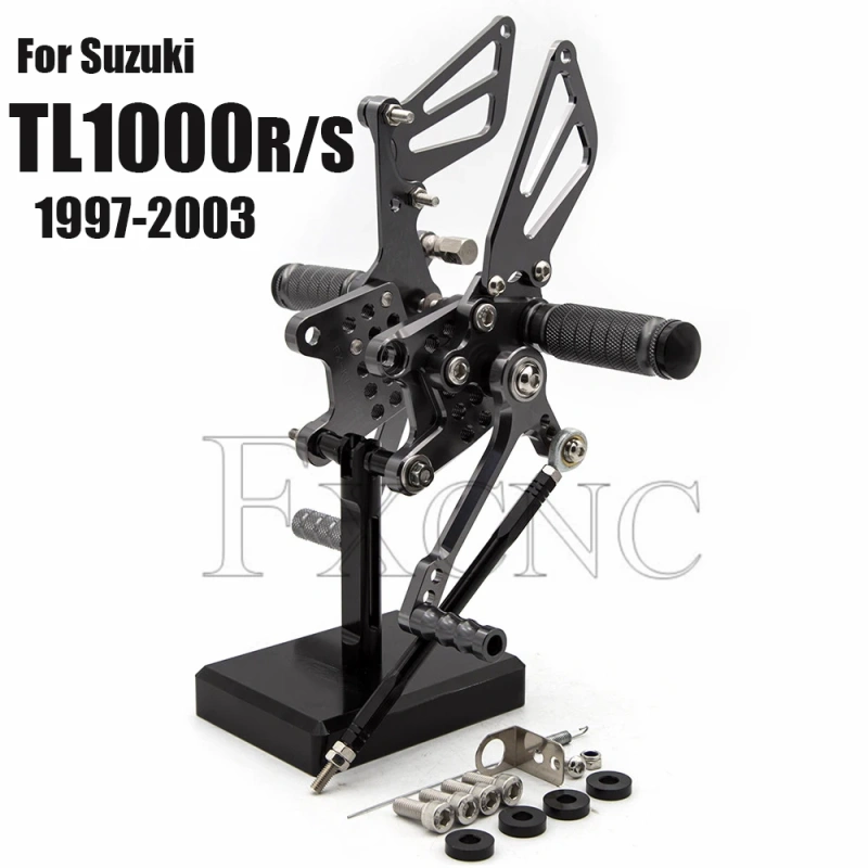 For Suzuki TL1000S TL1000R TL1000 R S 1997 1998 1999 2000 2001 2002 2003 Aluminum Footrest Rear Set Footpeg Rearset Foot Pedal