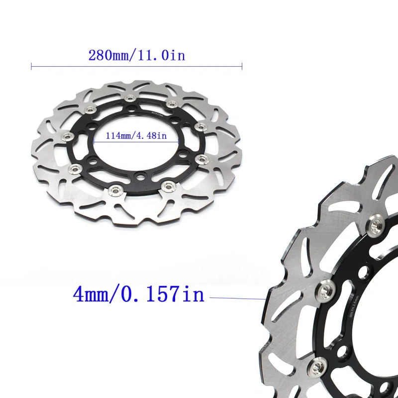 Motorcycle Disc Rotor Aluminum Front Brake Disc Rotor Floating 280mm For Honda CBR150R CBR 150 R 2000-2003 2001 2002