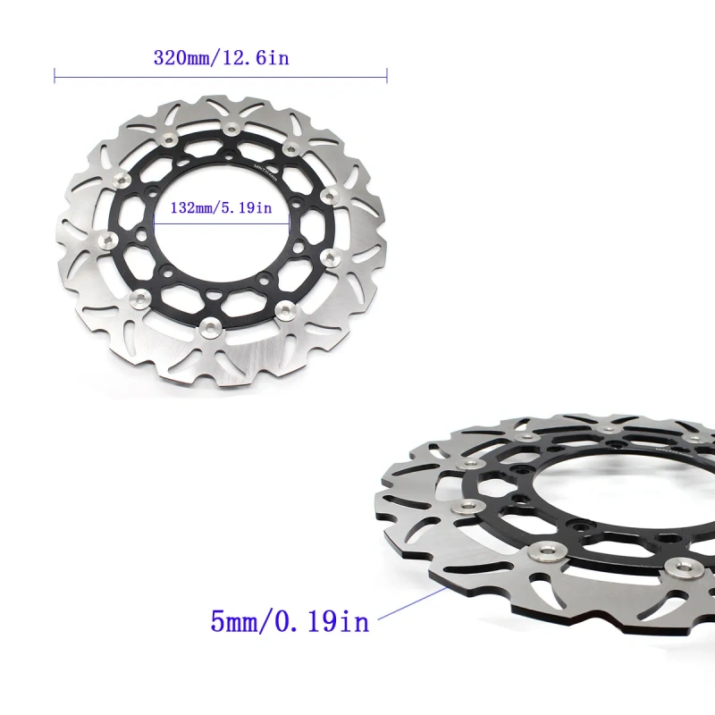 CNC Motorcycle Accessories Floating Front Brake Disc Rotor + Pad For Yamaha YZF R25 R3 YZF-R3 YZF-R25 2015 2016 2017 2018