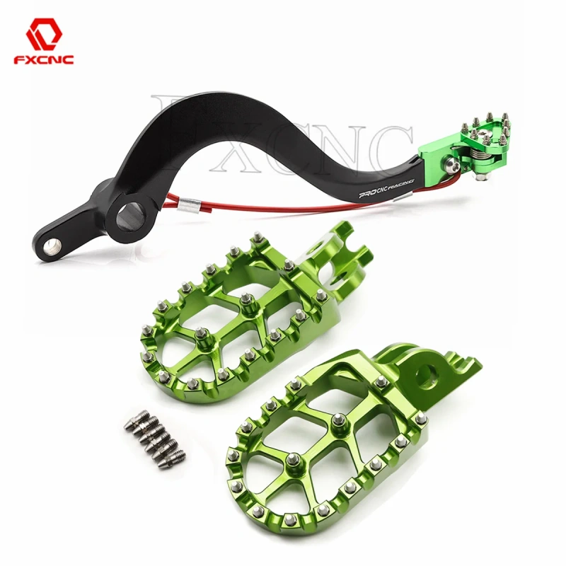 For Kawasaki KX250F KX450F Rear Brake Lever & Footpeg Foot Pedal KX 250F 450F 250 450 KX250 F 2009 2010 2011 2012 2013 2014 2015