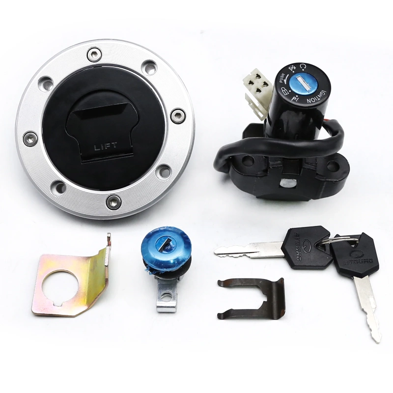 Motorcycle Ignition Switch Gas Cap Fuel Tank Cover Seat Lock Key Set For Suzuki GS500 GS 500 2001-2012 GS500E 1989-2000