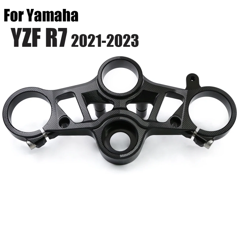 YZF-R7 CNC Motorcycle Front Triple Tree Upper Bridge Top Clamp Fork For Yamaha YZF R7 YZFR7 2021 2022 2023 Accessories