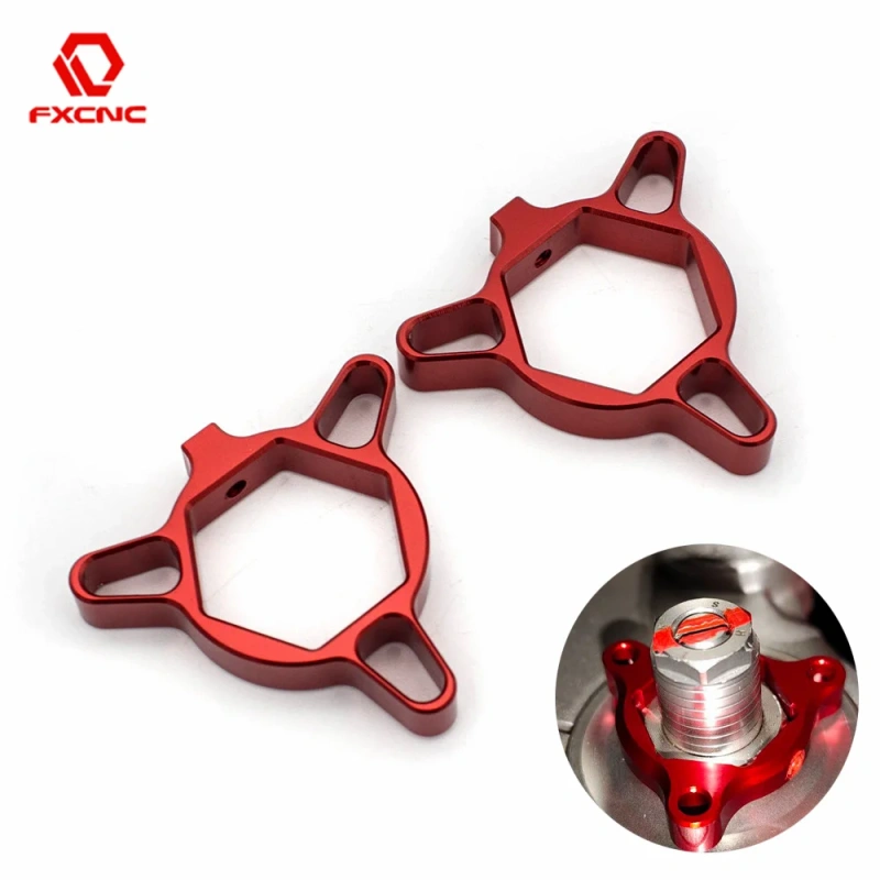 RED CNC Racing Suspension Fork Preload Adjusters For Ducati DesertX Desert X 2022 2023 Accessories