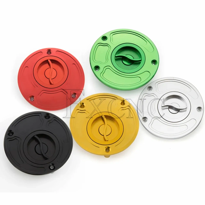 CNC Aluminum Motorcycle Fuel Gas Cap Tank Cover Keyless Caps Accessories For Kawasaki ZX-7 ZX-7RR ZX7R ZX 7R 7RR