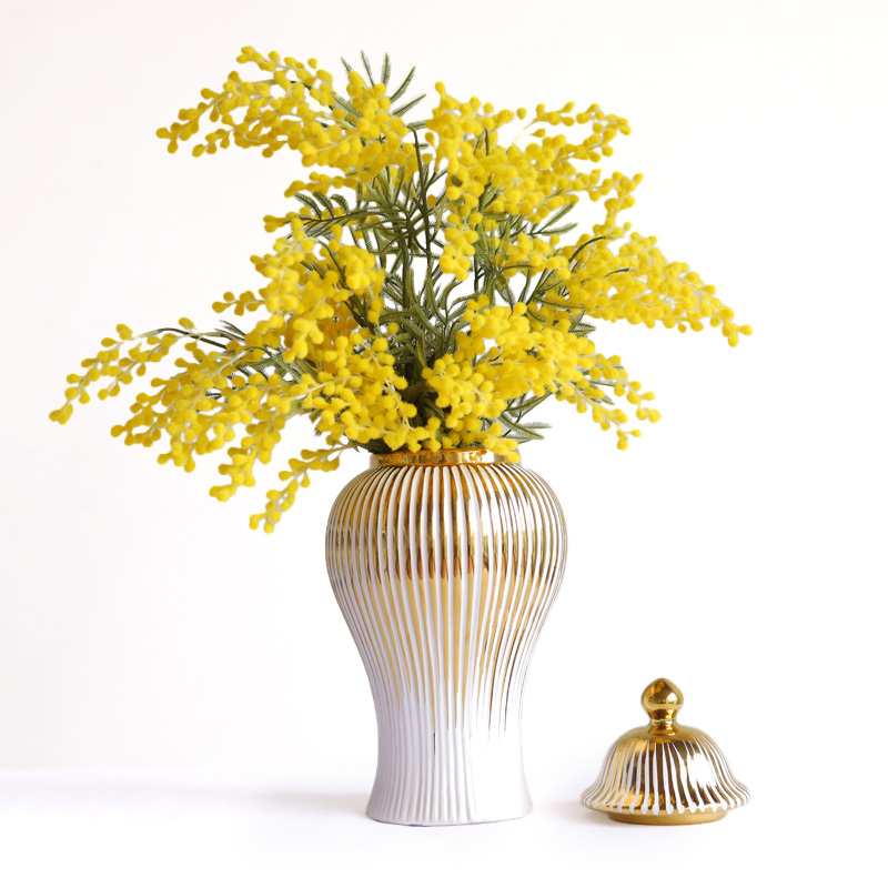 Luxury Electroplating Ginger Jar European Style Vase Home Decoration Storage Jar