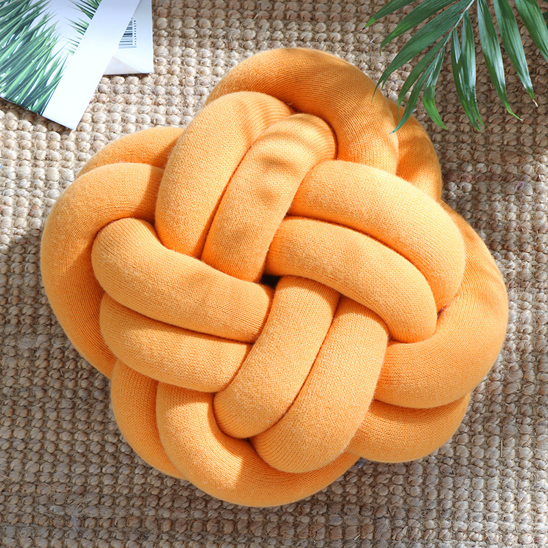 Creative Hand-made Decorative Knot Ball Throw Pillow