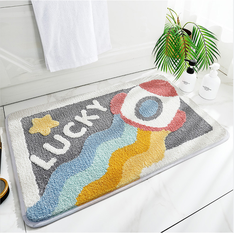 Cute Planet Pattern Series - Absorbent Bath Mat- Nonslip Bathroom Floor Mat Indoor Entrance Doormat Bathroom Rug Carpet for Bathroom Bath Kitchen 40x60cm | 50*80cm