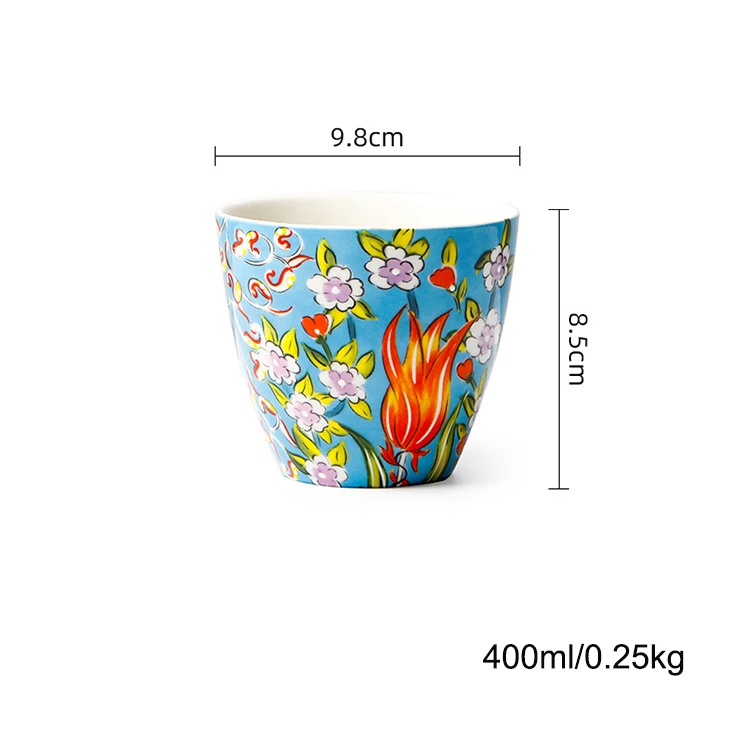 Chromatic Ceramic Colored Coffee Mug Ceramic Flower Cup