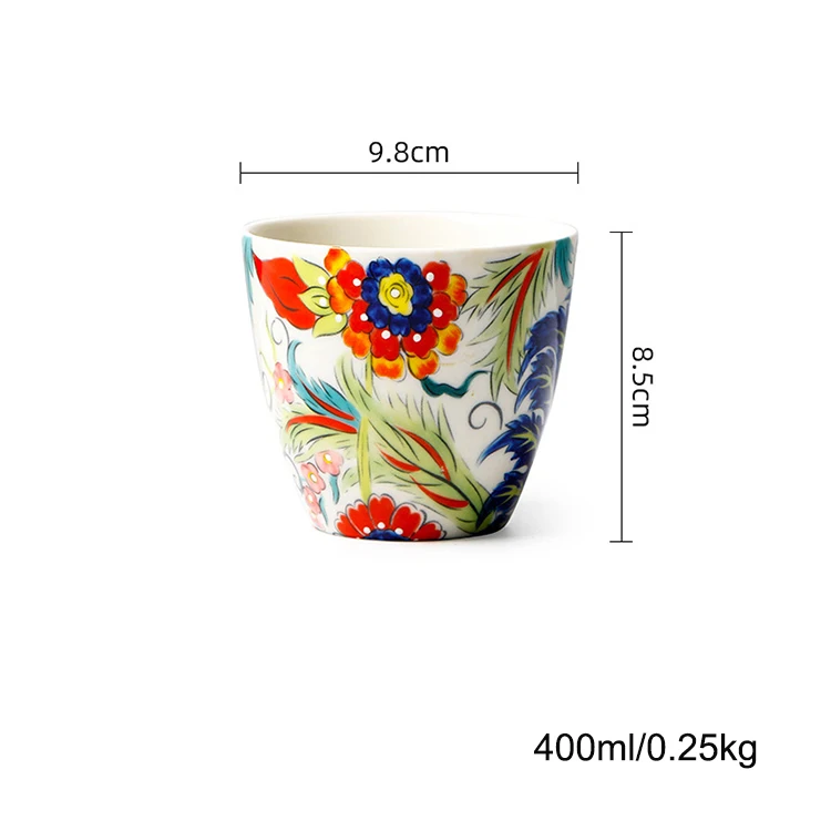 Chromatic Ceramic Colored Coffee Mug Ceramic Flower Cup