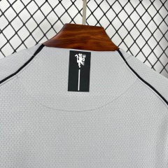 Retro Manchester United Grey Goalkeepe Long Sleeve 2007/08 season Football Jersey Sports shirt