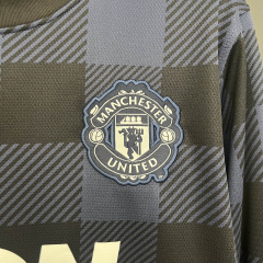Retro Manchester United Away Long Sleeve 2013/14 Season Football Jersey Sports Shirt