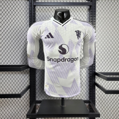 Player Manchester United Away Long Sleeve 2025/2026 New Season Football Jersey Sports Shirt