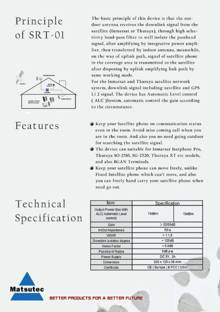 Satellite Phone Indoor Amplify Device