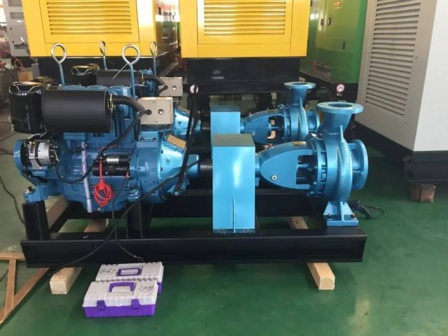 Horizontal single stage diesel engine water pump unit