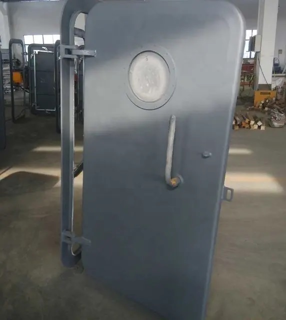 Marine boat watertight aluminum door with porthole for ship yacht