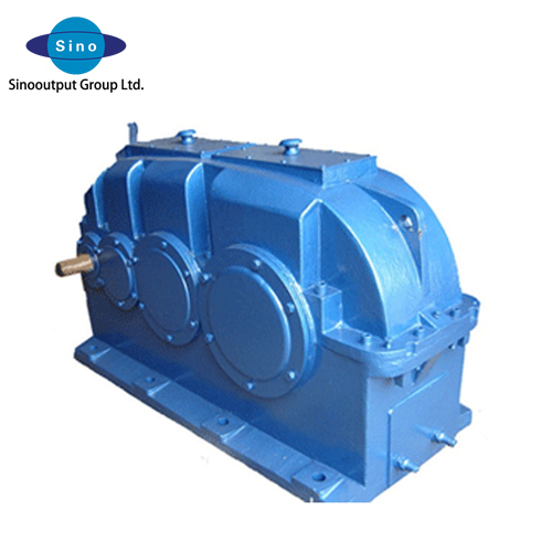 Industrial cylindrical gearbox speed reducer parallel shaft horizontal foot-mounted with solid output shaft