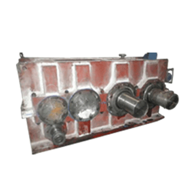 Two inputs two outputs blender open mill gearbox for the rubber and plastics industry