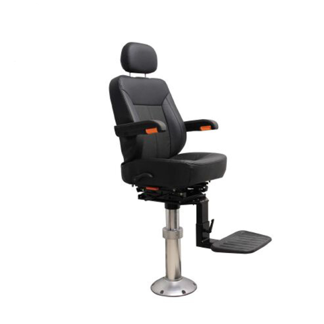 Boat captain chair with aluminum alloy column ergonomic design marine seat can be rotated 360 degrees
