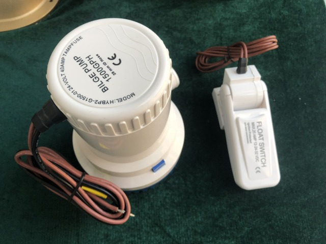 Marine bilge pump 24V DC 1500GPH impeller small boat water pumps with float switch