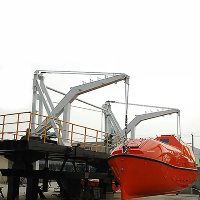 High quality boat davit ship deck marine crane for lifeboat and rescue boat Single Arm Rescue Boat Davit